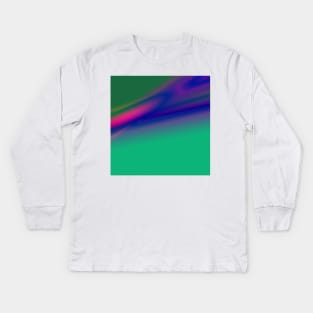 GREEN ORANGE BROWN BLUE TEXTURE ART Kids Long Sleeve T-Shirt